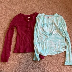SO girls long sleeve tops L (10/12)